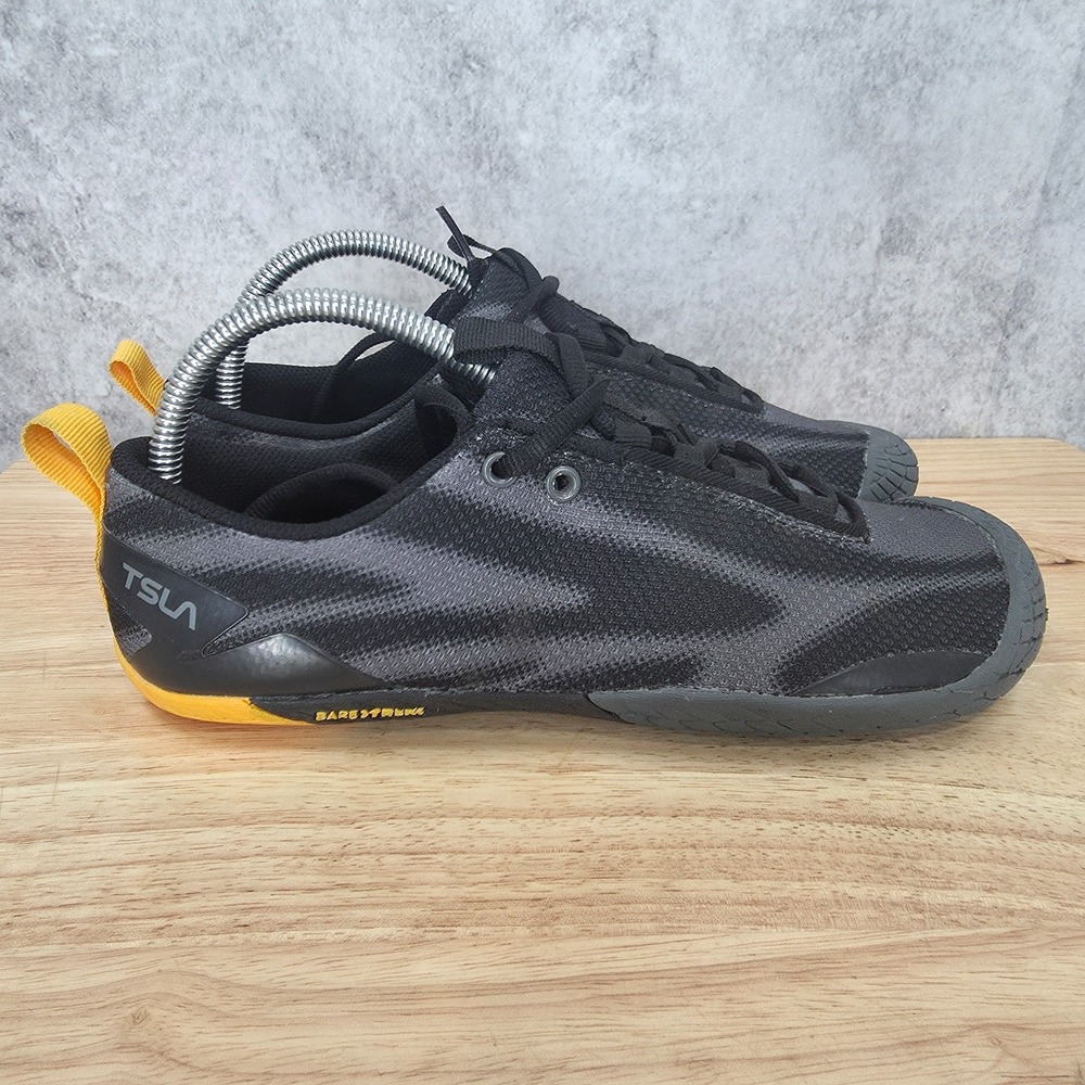 TSLA BareTek Trail Running Shoes Womens 8.5 Minimalist Barefoot Black BK62